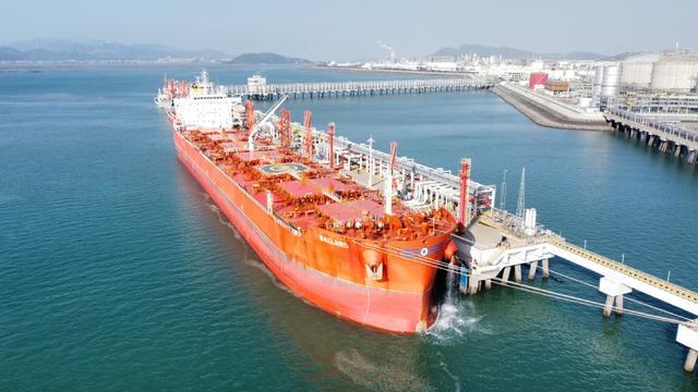 全球最大级CABU船顺利靠泊福州港(图2)